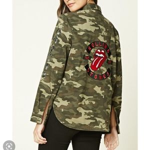 Rolling Stones x Forever 21 camo jacket